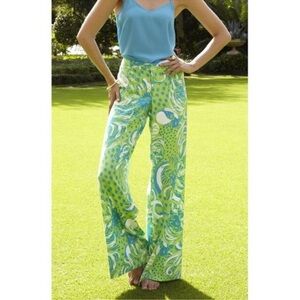 Lilly Pulitzer “Roar of the Jungle” Bianca Wide Leg Palazzo Pants, Size 4